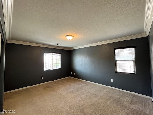 2112 Merganser Ct, North Las Vegas, NV 89084 - empty room with crown molding, carpet, a textured ceiling, and baseboards