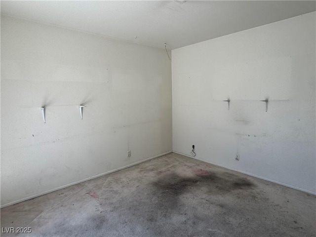 empty room with concrete floors