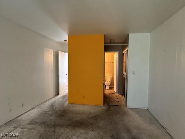 unfurnished bedroom with carpet and ensuite bath