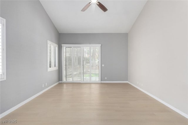 3246 Brookfield Dr, Las Vegas, NV 89120 - spare room with ceiling fan, light wood-type flooring, and baseboards