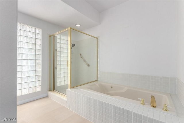 3246 Brookfield Dr, Las Vegas, NV 89120 - full bathroom with a shower stall and a bath