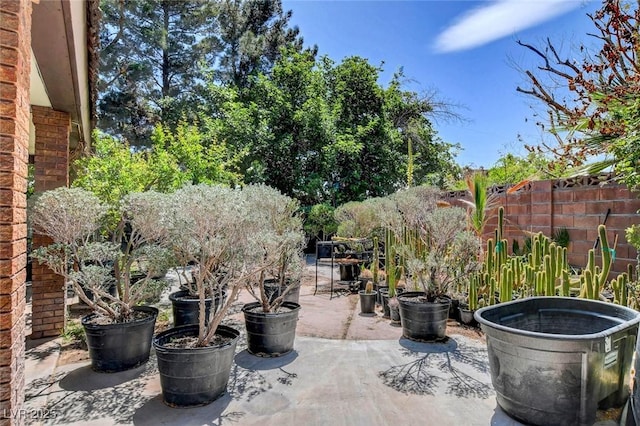 1700 Red Rock St, Las Vegas, NV 89146 - view of patio / terrace with fence
