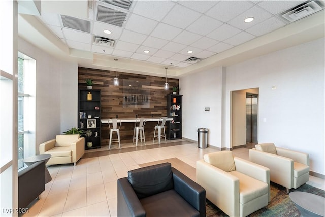 20 E Serene Ave Unit 111, Las Vegas, NV 89123 - community lobby with a paneled ceiling and wooden walls