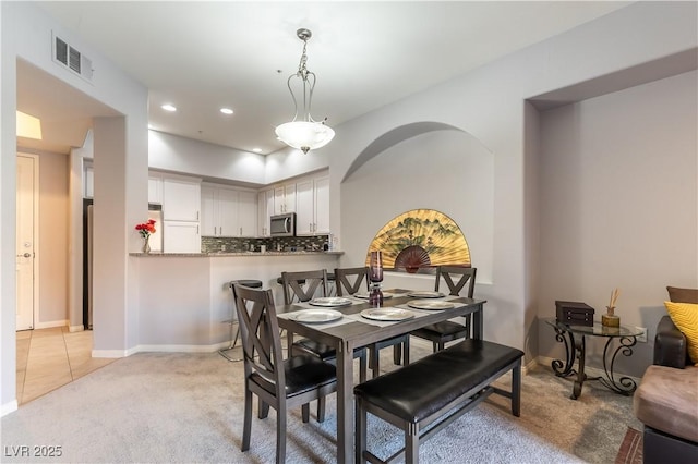 20 E Serene Ave Unit 111, Las Vegas, NV 89123 - dining area featuring light colored carpet, recessed lighting, and baseboards