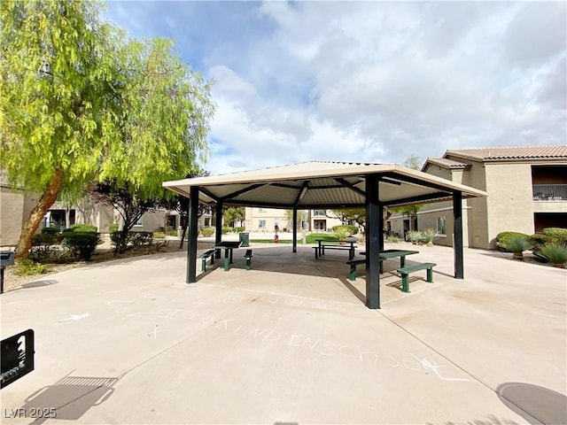 view of community featuring a gazebo