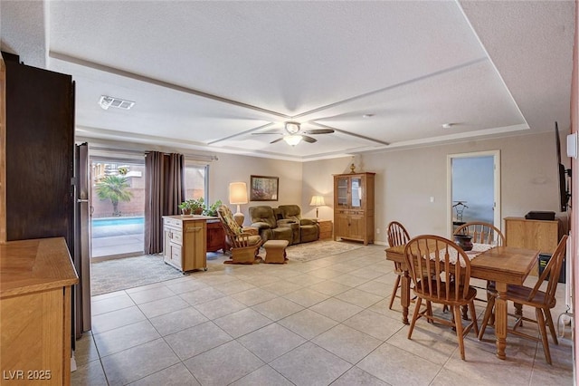 9656 Paraiso Springs St, Las Vegas, NV 89139 - dining space featuring ceiling fan and light tile patterned flooring