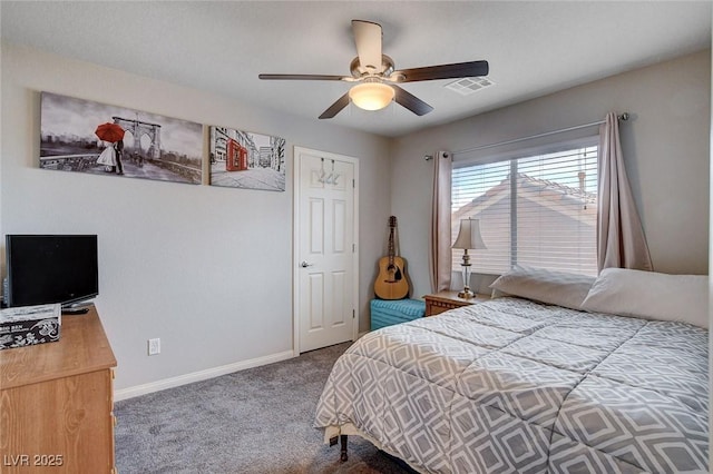 9656 Paraiso Springs St, Las Vegas, NV 89139 - bedroom featuring carpet, baseboards, and ceiling fan
