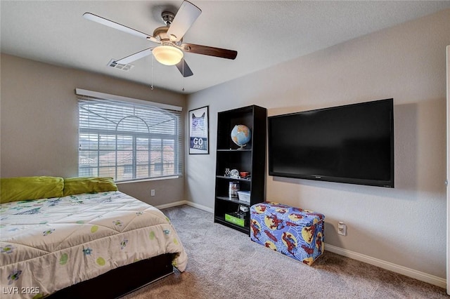 9656 Paraiso Springs St, Las Vegas, NV 89139 - bedroom featuring carpet floors, baseboards, and a ceiling fan
