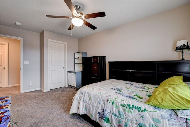 9656 Paraiso Springs St, Las Vegas, NV 89139 - bedroom featuring carpet, baseboards, and a ceiling fan