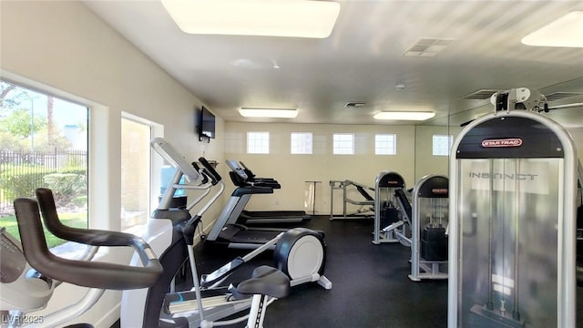 view of workout area