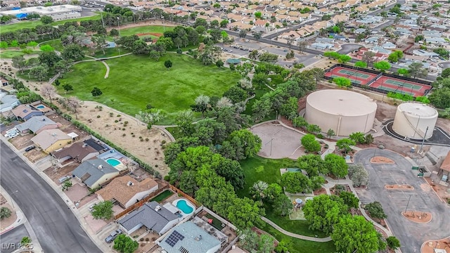 aerial view of residential area