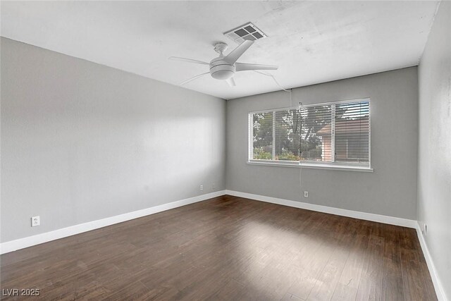 4339 Spencer St Unit 15, Las Vegas, NV 89119 - unfurnished room with ceiling fan, wood finished floors, and baseboards