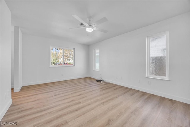1616 Yellow Rose St, Las Vegas, NV 89108 - empty room featuring baseboards, light wood finished floors, and ceiling fan