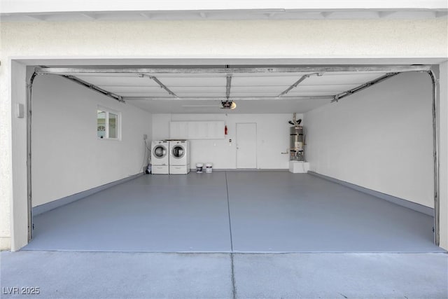 1616 Yellow Rose St, Las Vegas, NV 89108 - garage with washing machine and dryer, secured water heater, and a garage door opener