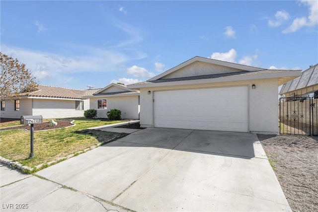 1616 Yellow Rose St, Las Vegas, NV 89108 - ranch-style house featuring stucco siding, concrete driveway, and a garage
