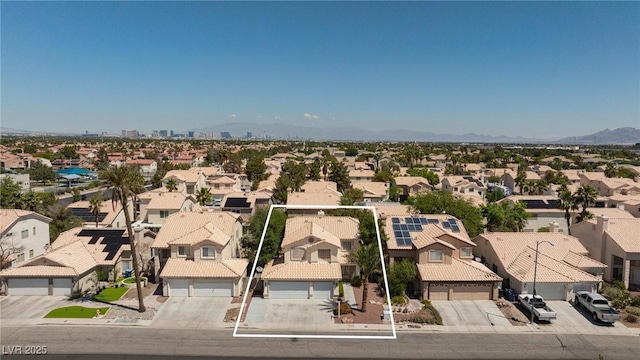 1246 E Gary Ave, Las Vegas, NV 89123 - aerial perspective of suburban area featuring property parcel outlined