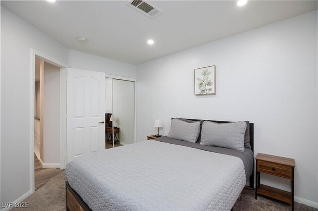 1246 E Gary Ave, Las Vegas, NV 89123 - carpeted bedroom featuring baseboards, recessed lighting, and a closet