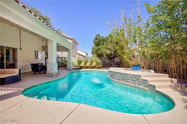 1246 E Gary Ave, Las Vegas, NV 89123 - view of pool featuring a patio area and a fenced backyard
