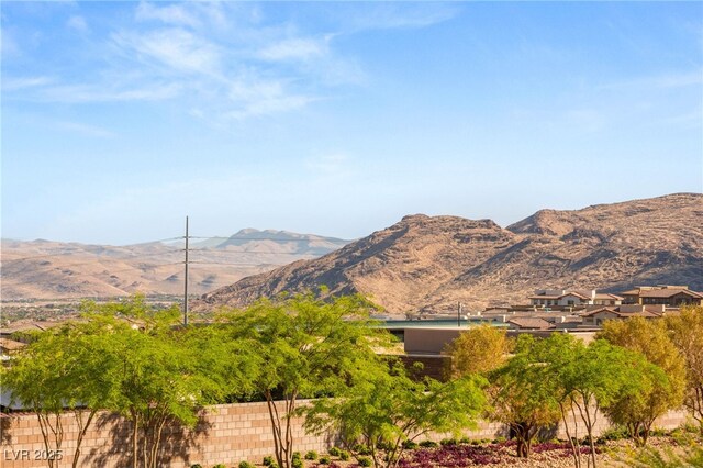 view of mountain background