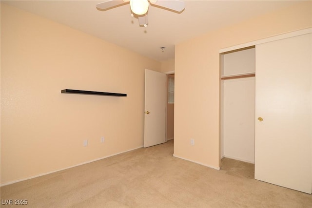 8842 Duncan Barrel Ave Unit 101, Las Vegas, NV 89178 - unfurnished bedroom featuring light colored carpet, a closet, ceiling fan, and baseboards