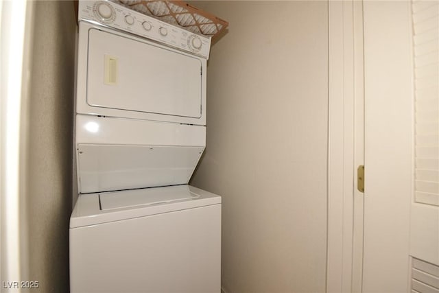8842 Duncan Barrel Ave Unit 101, Las Vegas, NV 89178 - laundry room with stacked washer / drying machine