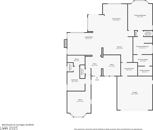 5067 Pensier St, Las Vegas, NV 89135 - view of room layout