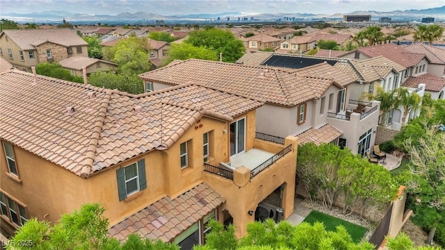 aerial perspective of suburban area