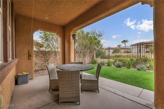 view of patio / terrace with outdoor dining area