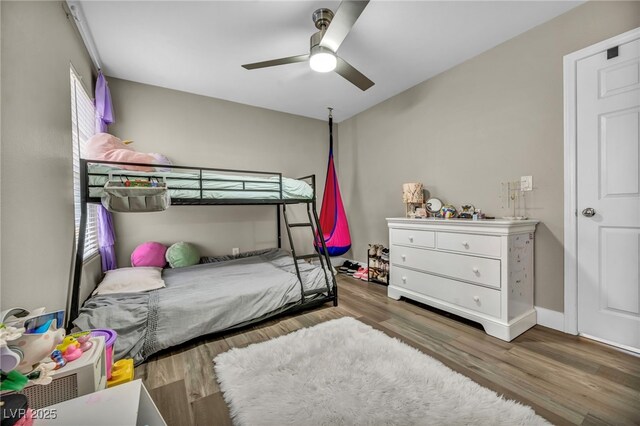 617 Apricot Rose Pl, Las Vegas, NV 89138 - bedroom featuring wood finished floors and a ceiling fan