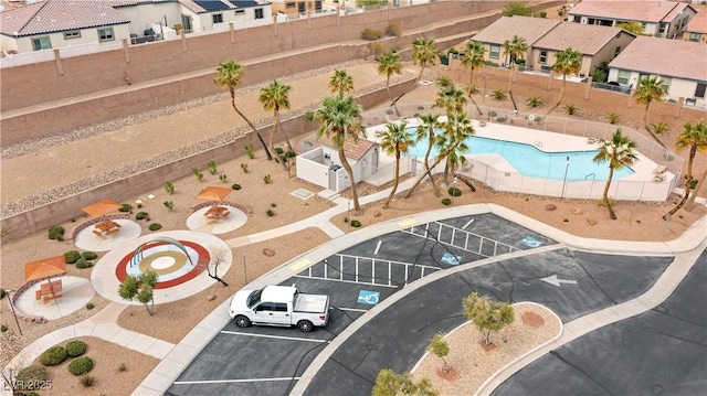 2213 Chandler Ranch Pl, Laughlin, NV 89029 - aerial perspective of suburban area featuring a pool