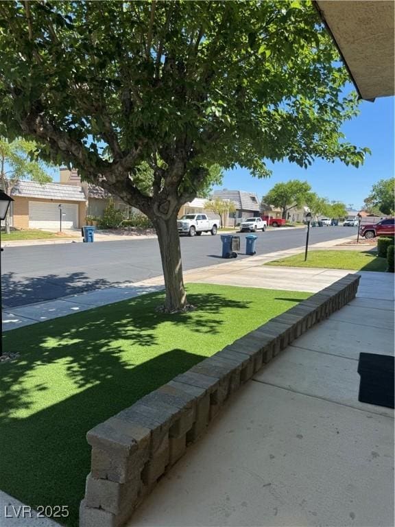 view of grassy yard