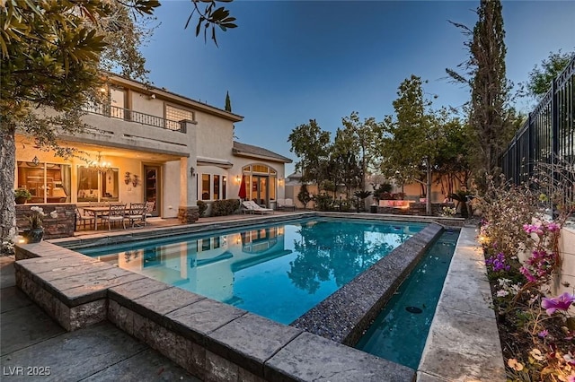 7501 Midnight Rambler St, Las Vegas, NV 89149 - view of swimming pool with a patio area and fence