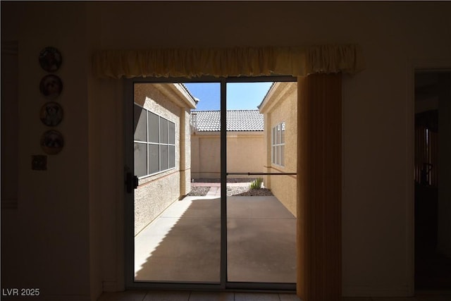 view of doorway to outside