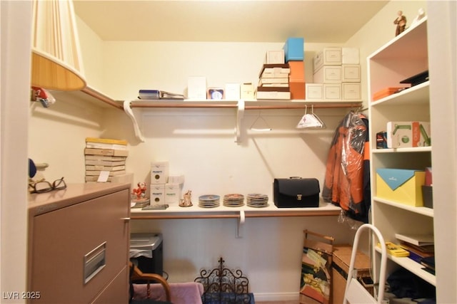view of storage room