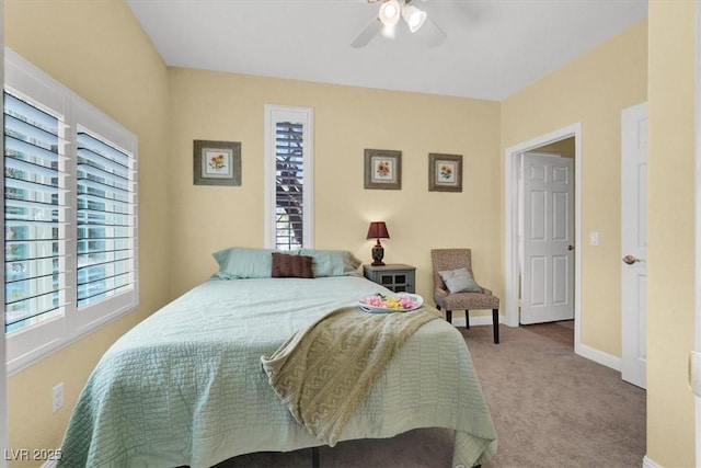 8608 Willow Cabin St, Las Vegas, NV 89131 - bedroom with carpet, baseboards, and ceiling fan