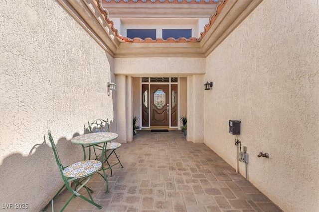 9916 Netherton Dr, Las Vegas, NV 89134 - entrance to property with stucco siding