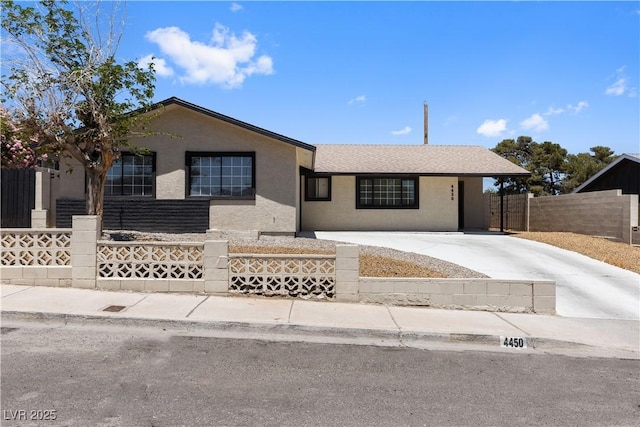 4450 San Rafael Ave, Las Vegas, NV 89120 - ranch-style home featuring a fenced front yard and stucco siding