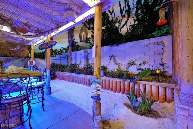 view of patio / terrace featuring a fenced backyard