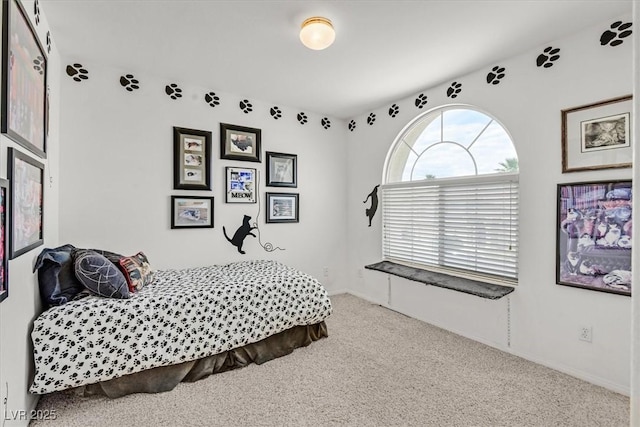 bedroom with carpet floors