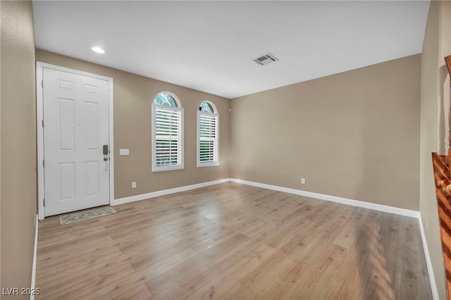 9893 Santa Ponsa Ct, Las Vegas, NV 89178 - entryway featuring light wood finished floors, baseboards, and recessed lighting