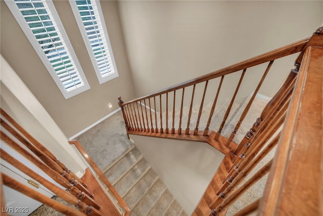 9893 Santa Ponsa Ct, Las Vegas, NV 89178 - staircase featuring carpet floors and baseboards