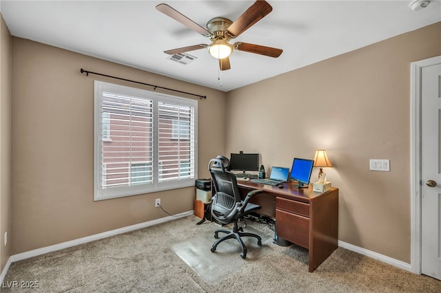 9893 Santa Ponsa Ct, Las Vegas, NV 89178 - carpeted office with ceiling fan and baseboards