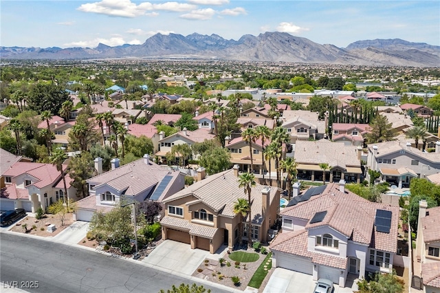 2113 Waterbury Ln, Las Vegas, NV 89134 - aerial perspective of suburban area featuring a mountainous background