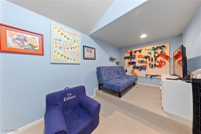2113 Waterbury Ln, Las Vegas, NV 89134 - living area with carpet floors, baseboards, and recessed lighting