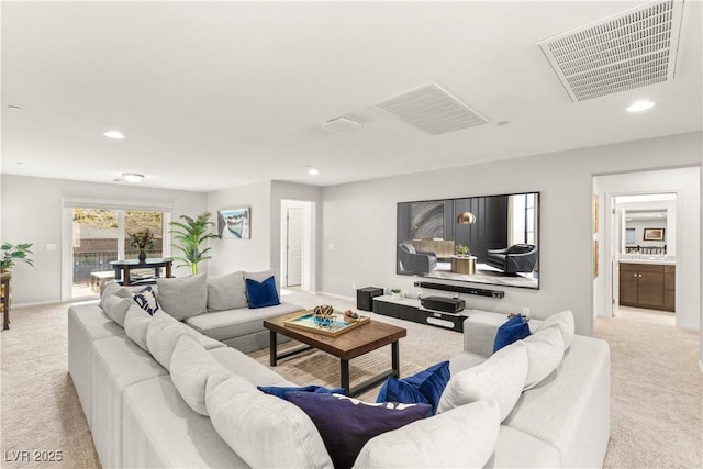 4505 Amazing View St, Las Vegas, NV 89129 - carpeted living area featuring recessed lighting and baseboards
