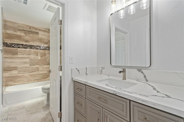 326 Fuente Dr, Henderson, NV 89014 - full bathroom featuring vanity, toilet, and shower / bath combination