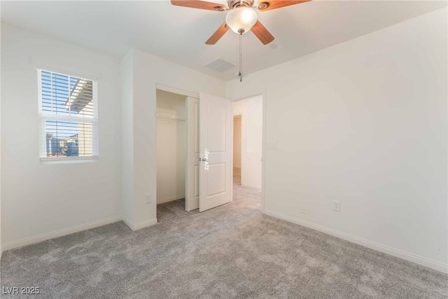 2824 Mozia Ct, Henderson, NV 89044 - unfurnished bedroom with carpet, baseboards, a closet, and ceiling fan