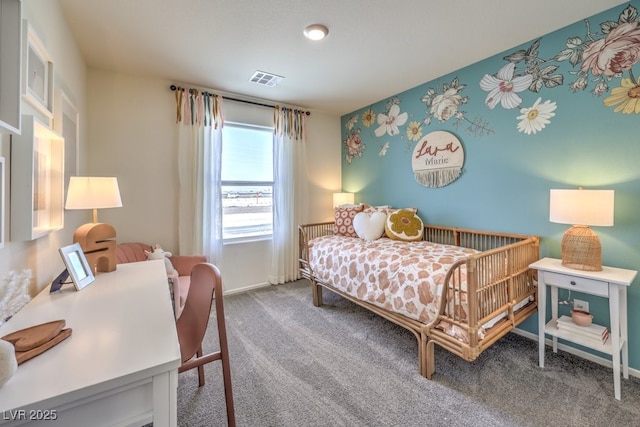carpeted bedroom with baseboards