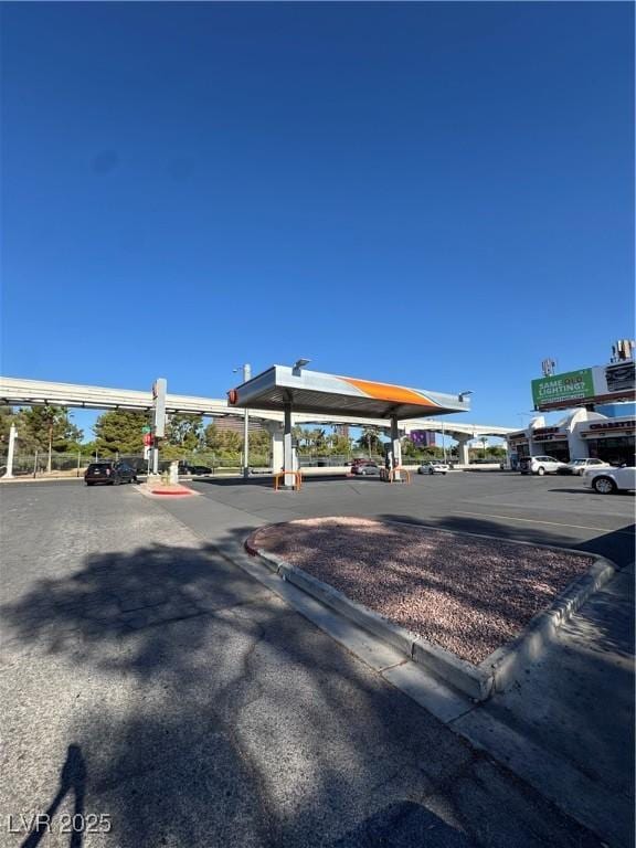 view of street featuring curbs