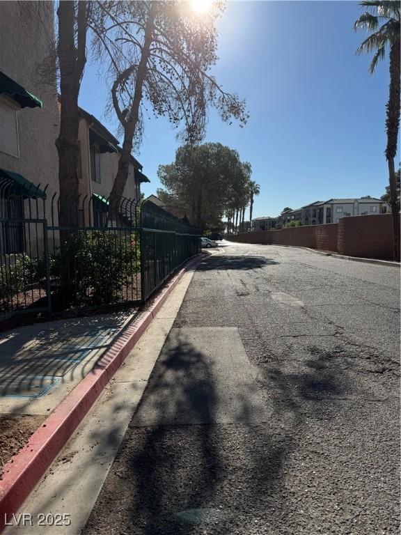 view of asphalt road